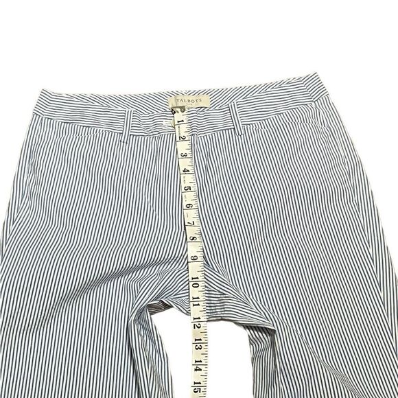 Talbots Women’s Blue And White Pinstripe Petal Pusher Cropped Pant, Size 6 - Picture 5 of 7